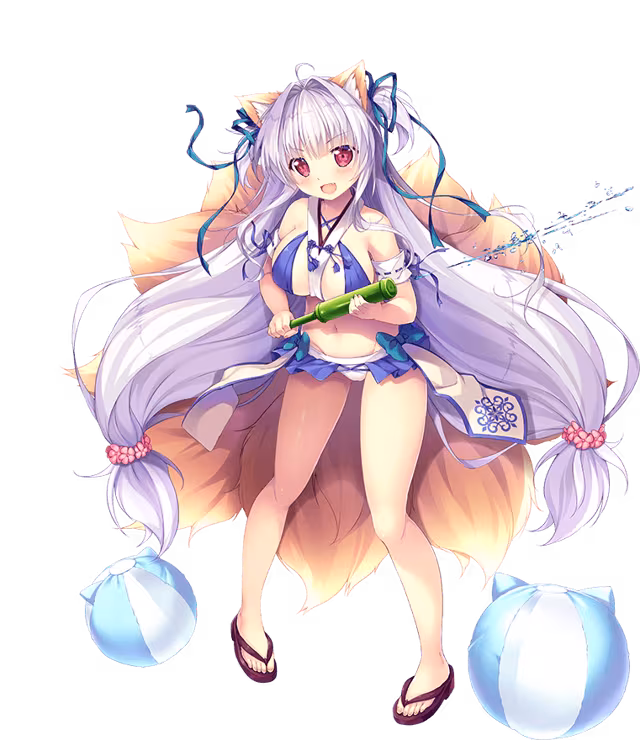 妖狐の海水浴キュウビ