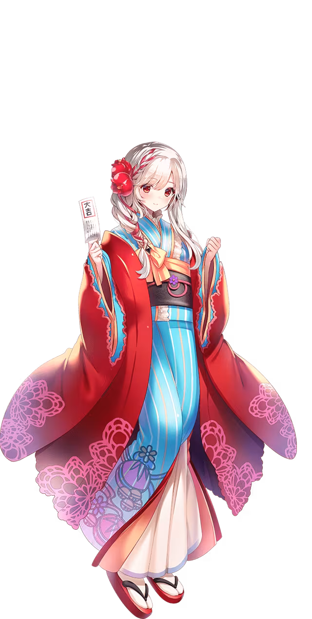 晴れ着の政務官アンナ