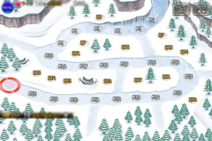 吹雪の中の巨影